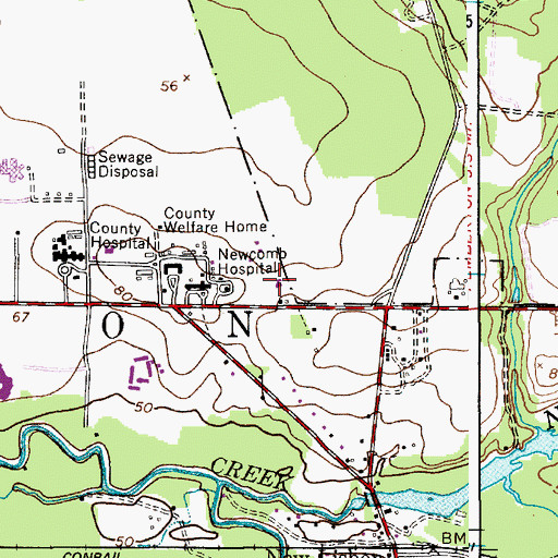 Topographic Map of Pemberton Township Police Department, NJ