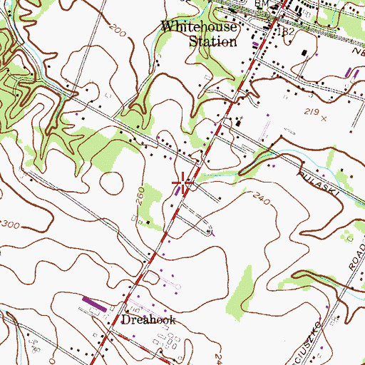 Topographic Map of Readington Township Police Department, NJ