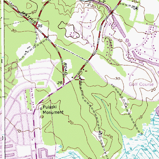 Topographic Map of Little Egg Harbor Township Police Department, NJ