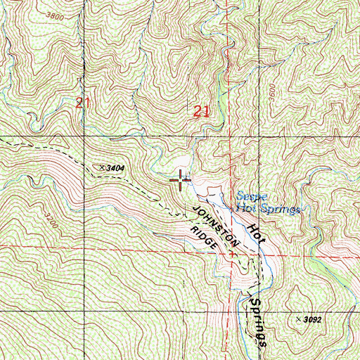 Topographic Map of Poplar Creek, CA