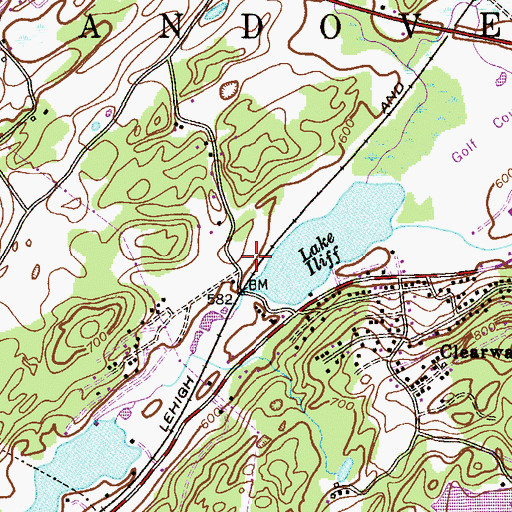 Topographic Map of Andover Township Police Department, NJ