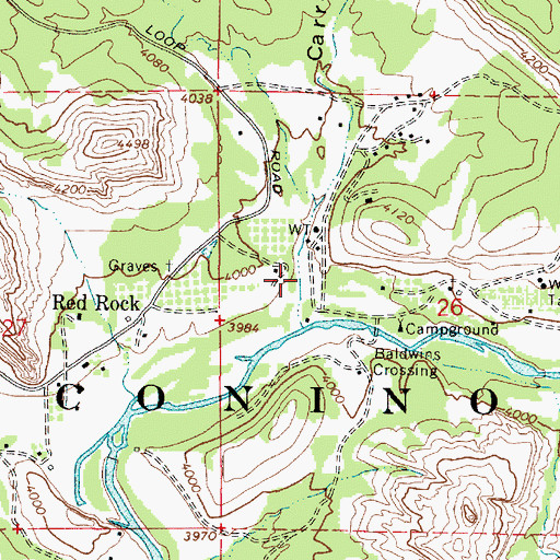 Topographic Map of Carroll Canyon, AZ