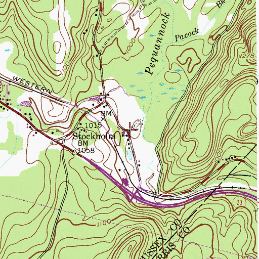 Topographic Map of Hardyston Police Department Stockholm, NJ