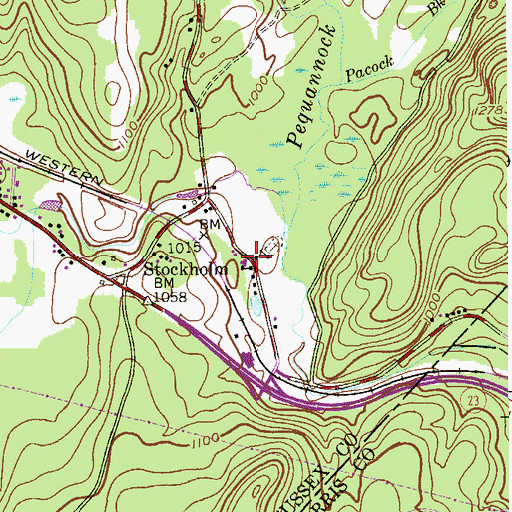 Topographic Map of Hardyston Police Department Stockholm, NJ