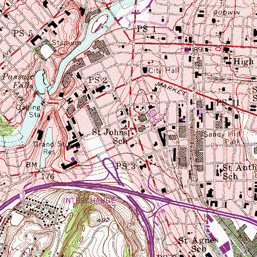 Topographic Map of Passaic County Sheriff's Office, NJ