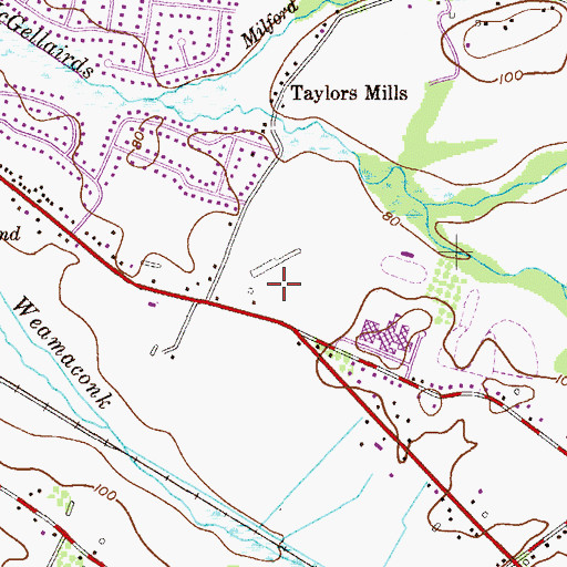 Topographic Map of Manalapan Township Police Department, NJ