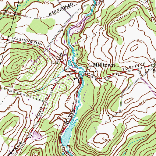 Topographic Map of Chester Township Police Department, NJ