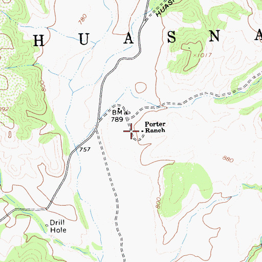 Topographic Map of Porter Ranch, CA