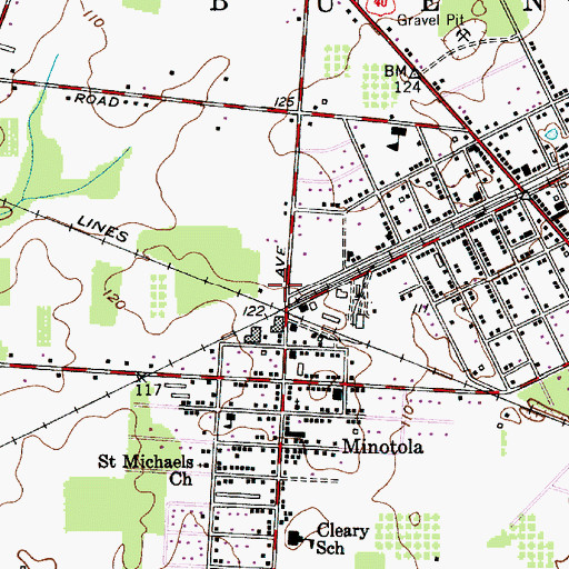 Topographic Map of Buena Borough Police, NJ