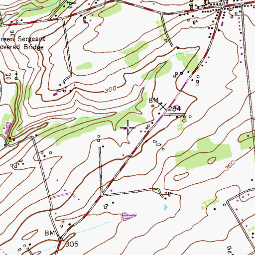Topographic Map of Delaware Township Police Department, NJ
