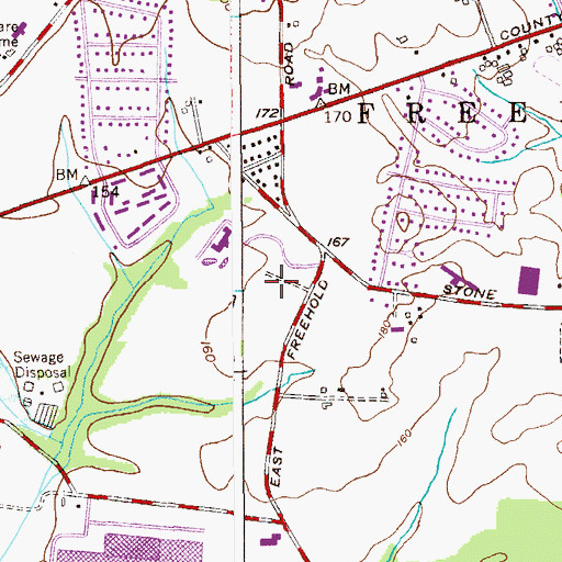 Topographic Map of Monmouth County Police Academy, NJ