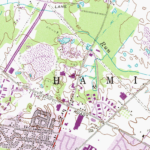 Topographic Map of Hamilton Township Police Department Division, NJ