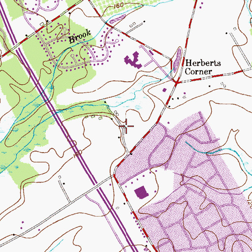 Topographic Map of Marlboro Township Police Department, NJ