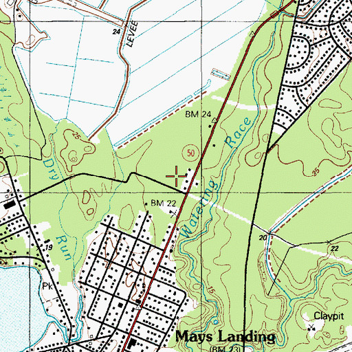 Topographic Map of Hamilton Township Police Department Mays Landing, NJ