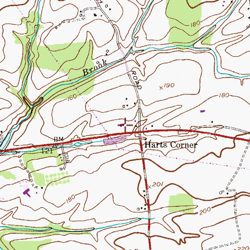 Topographic Map of Hopewell Township Police Department, NJ