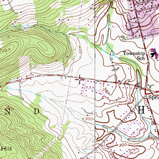 Topographic Map of Holland Township Police Department, NJ
