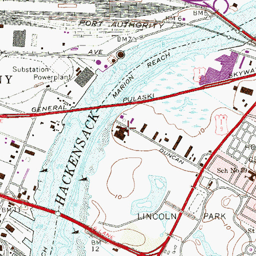 Topographic Map of Hudson County Sheriff's Office, NJ