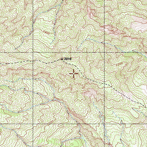Topographic Map of Pothole Trail, CA