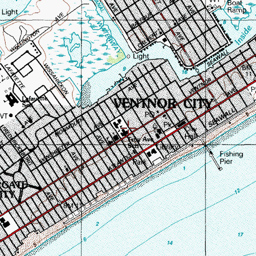 Topographic Map of Bureau of Alcohol Tobacco Firearms and Explosives Atlantic City, NJ