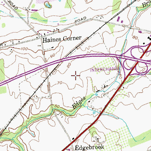 Topographic Map of New Jersey State Police Troop C Hamilton Substation, NJ
