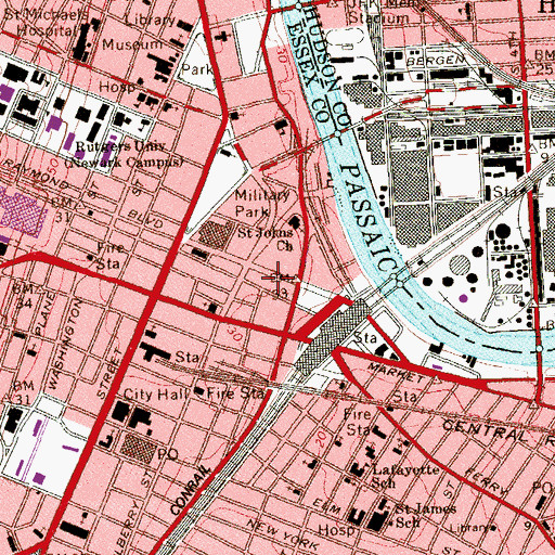 Topographic Map of United States Customs and Border Protection Port of Entry New York - Newark, NJ