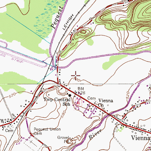 Topographic Map of Independence Township Police Department, NJ