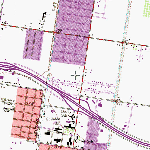 Topographic Map of San Juan Post Office, TX