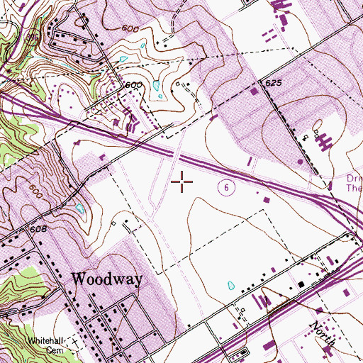 Topographic Map of Waco Post Office, TX