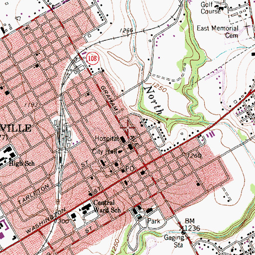 Topographic Map of Stephenville Post Office, TX