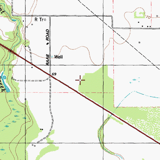 Topographic Map of Fresno Post Office, TX
