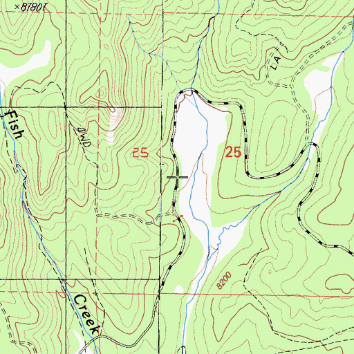 Topographic Map of Powell Meadow, CA