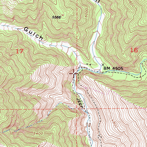 Topographic Map of Prairie Fork, CA