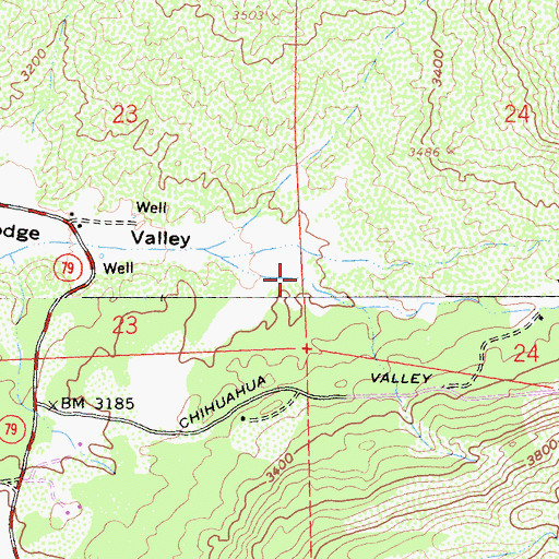 Topographic Map of Previtt Canyon, CA