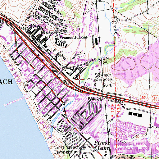 Topographic Map of Price Canyon, CA