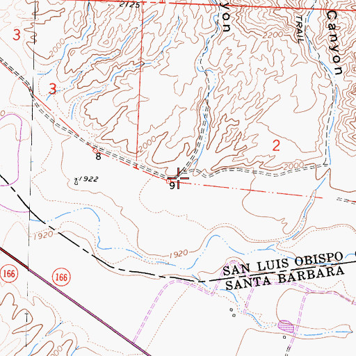 Topographic Map of Priest Canyon, CA