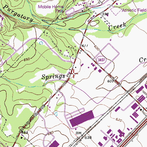 Topographic Map of San Marcos Post Office, TX