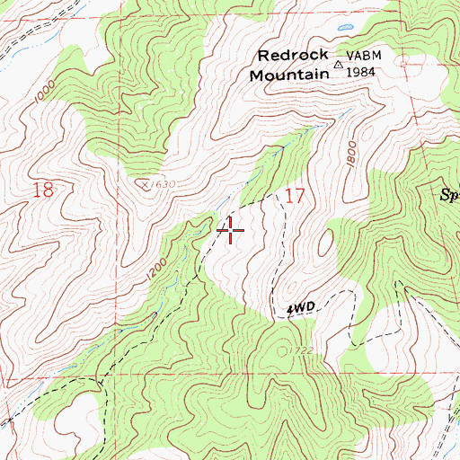 Topographic Map of Purisima Hills, CA
