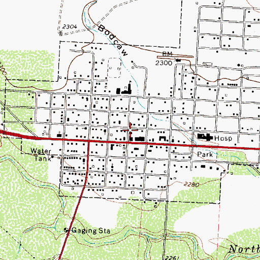 Topographic Map of Sterling City Post Office, TX