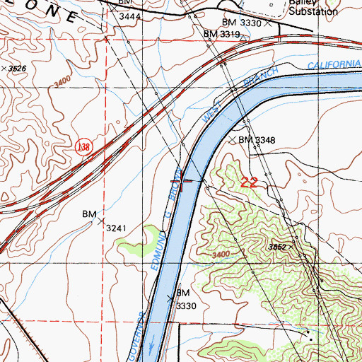 Topographic Map of Lower Quail Canal, CA