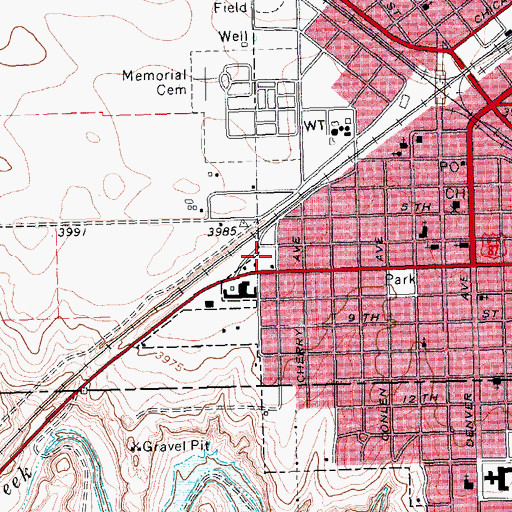 Topographic Map of Dalhart Post Office, TX