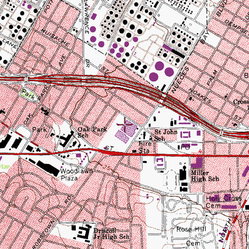 Topographic Map of Dr Hector Perez Garcia Post Office, TX