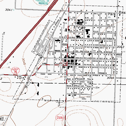 Topographic Map of O'Donnell Post Office, TX