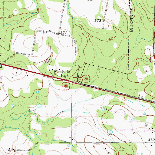 Topographic Map of Scottsville Post Office, TX