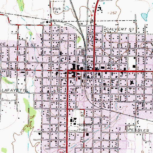 Topographic Map of Hempstead Post Office, TX