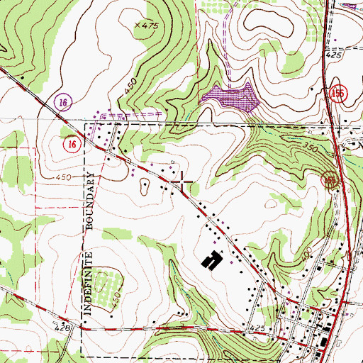 Topographic Map of Winona Post Office, TX
