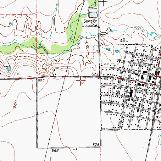 Topographic Map of Celina Post Office, TX