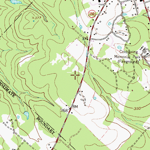 Topographic Map of Coldspring Post Office, TX