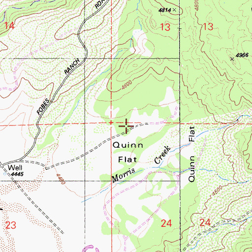 Topographic Map of Quinn Flat, CA