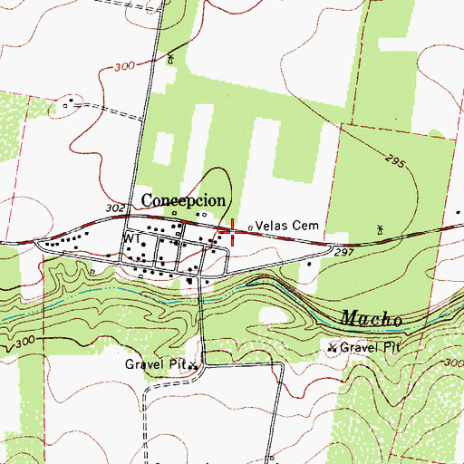 Topographic Map of Concepcion Post Office, TX