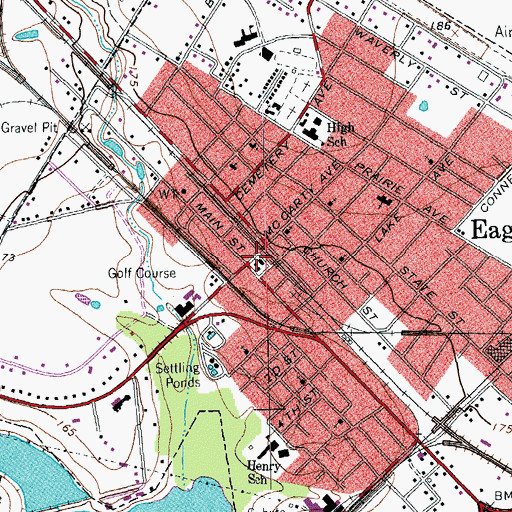 Topographic Map of Eagle Lake Post Office, TX